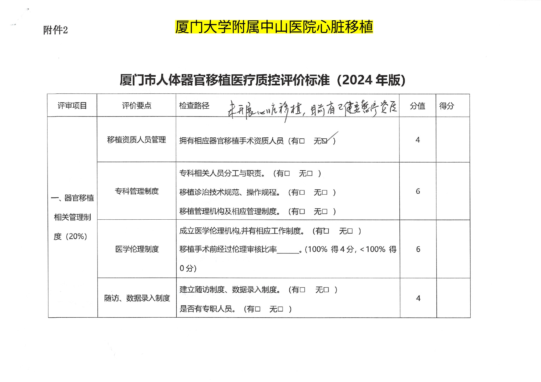 厦门市人体器官移植质控中心2024年第2次检查结果通报(图30)